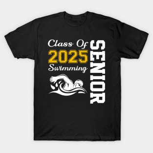 Class Of 2025 Senior Swimming Team Graduation 2025 T-Shirt